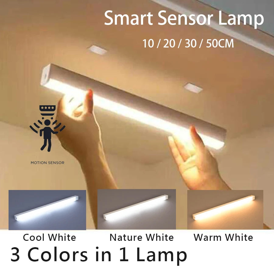 Smart Motion Sensor LED Light Bar (No Wiring Needed)